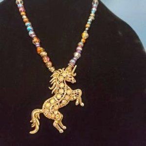 Unicorn crystal necklace